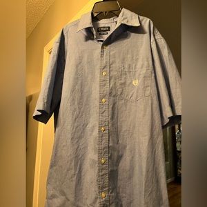 Mens Chaps Large Blue Button up